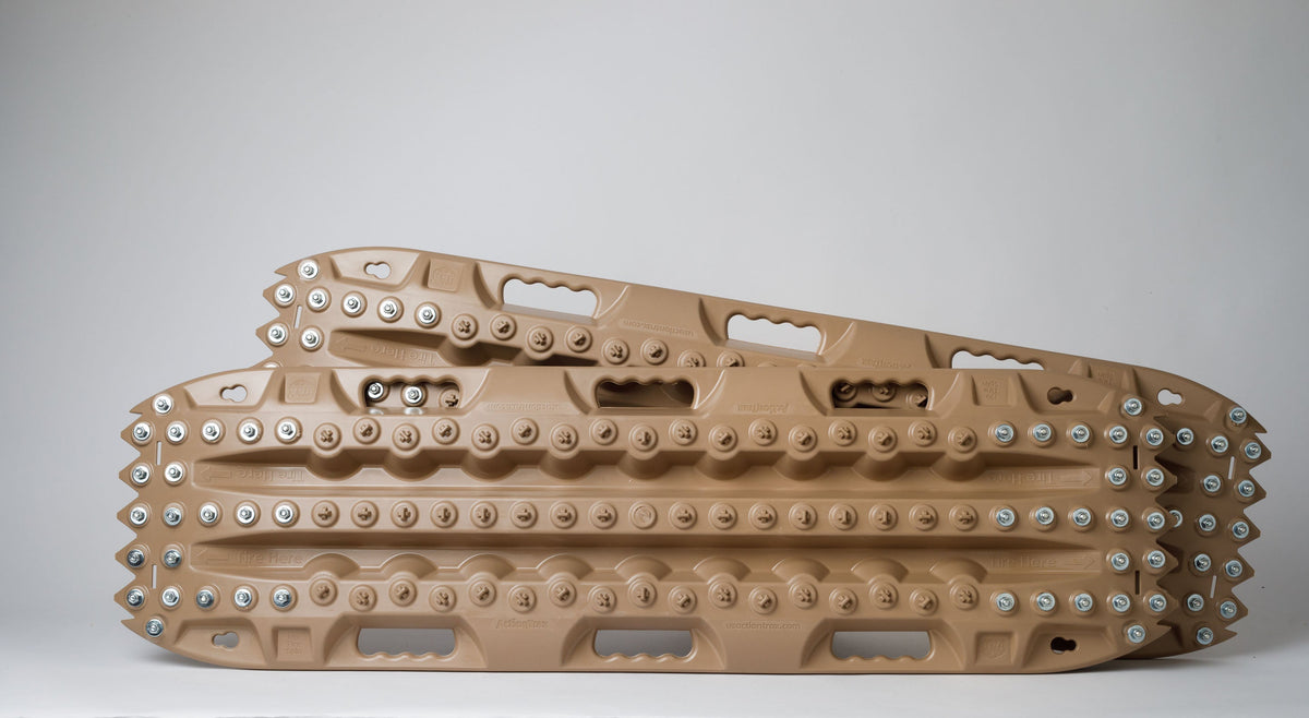 ActionTrax Metal Teeth Recovery Boards Tan (Pair) - Extreme Traction