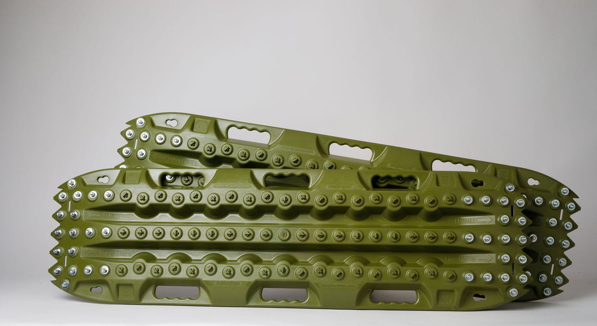 ActionTrax Metal Teeth Recovery Boards OD Green (Pair) - Extreme Traction