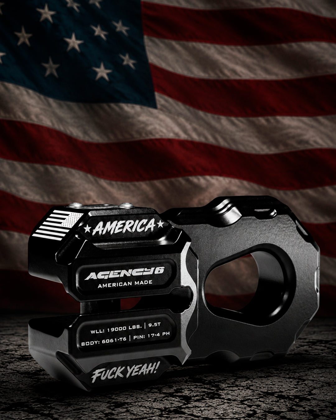 The America F*** Yeah Billet Winch Shackle