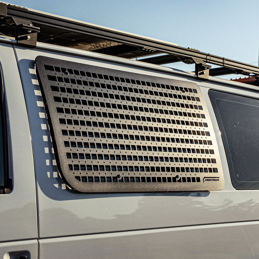 Ford E350 Driver Side Window Grids | Agency 6