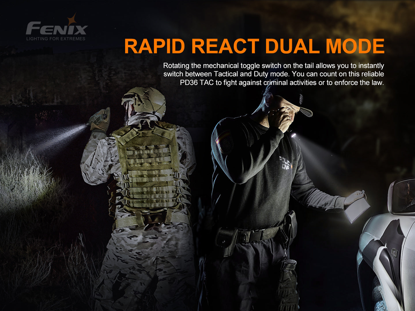 Fenix PD36 TAC - Tactical Flashlight | Agency 6