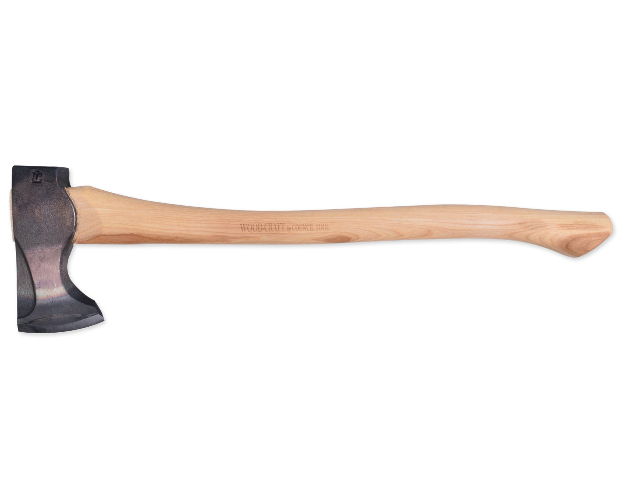 2lb Wood-Craft Pack Axe, 24″ Curved Handle with Leather Mask