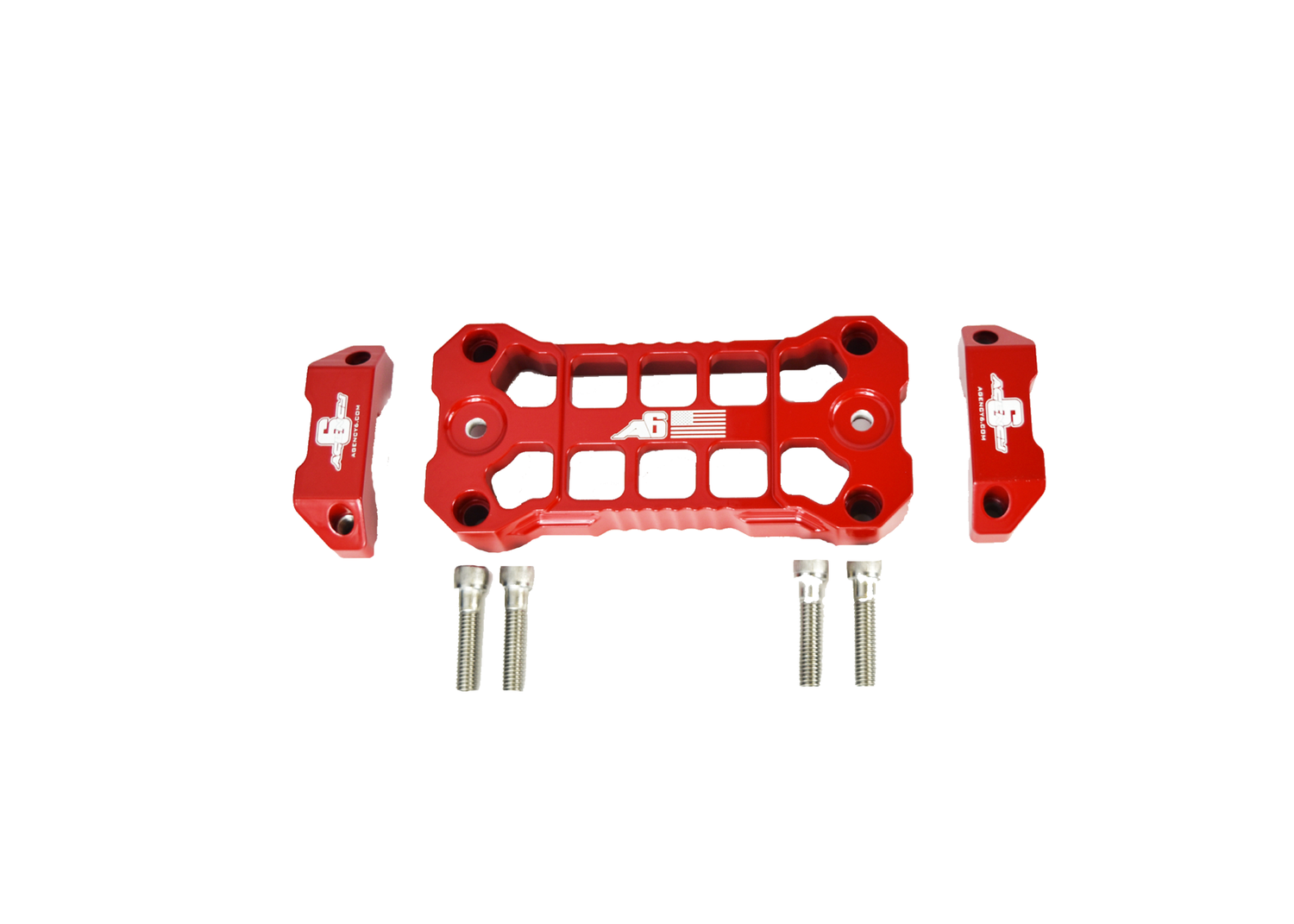 Shovel / Mount Combo - Black Mini Shovel / Red MMD with Knobs