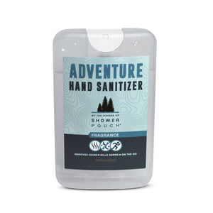 Adventure Sampler Kit: 4 Shower Pouches, 1 Hand Sanitizer (80%), and 1 Deodorant