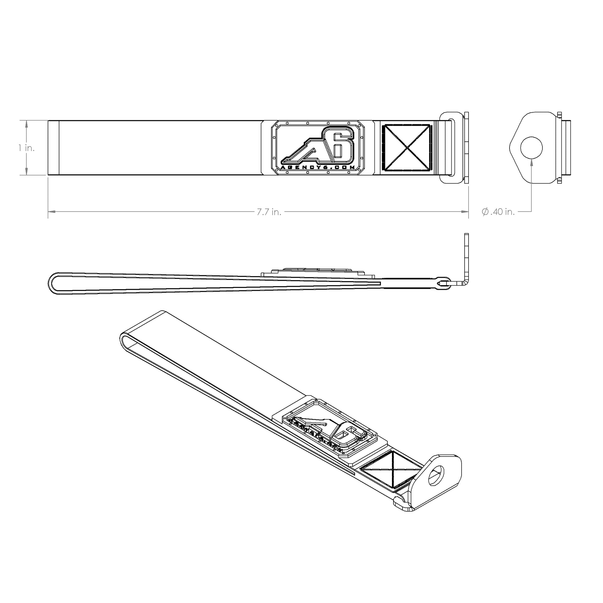 Digital Grey Camo 4Runner Rear Lift Strap