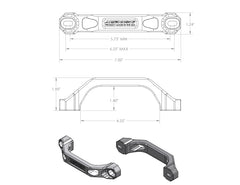 Premium Agency 6 Billet Grab Handles Pair