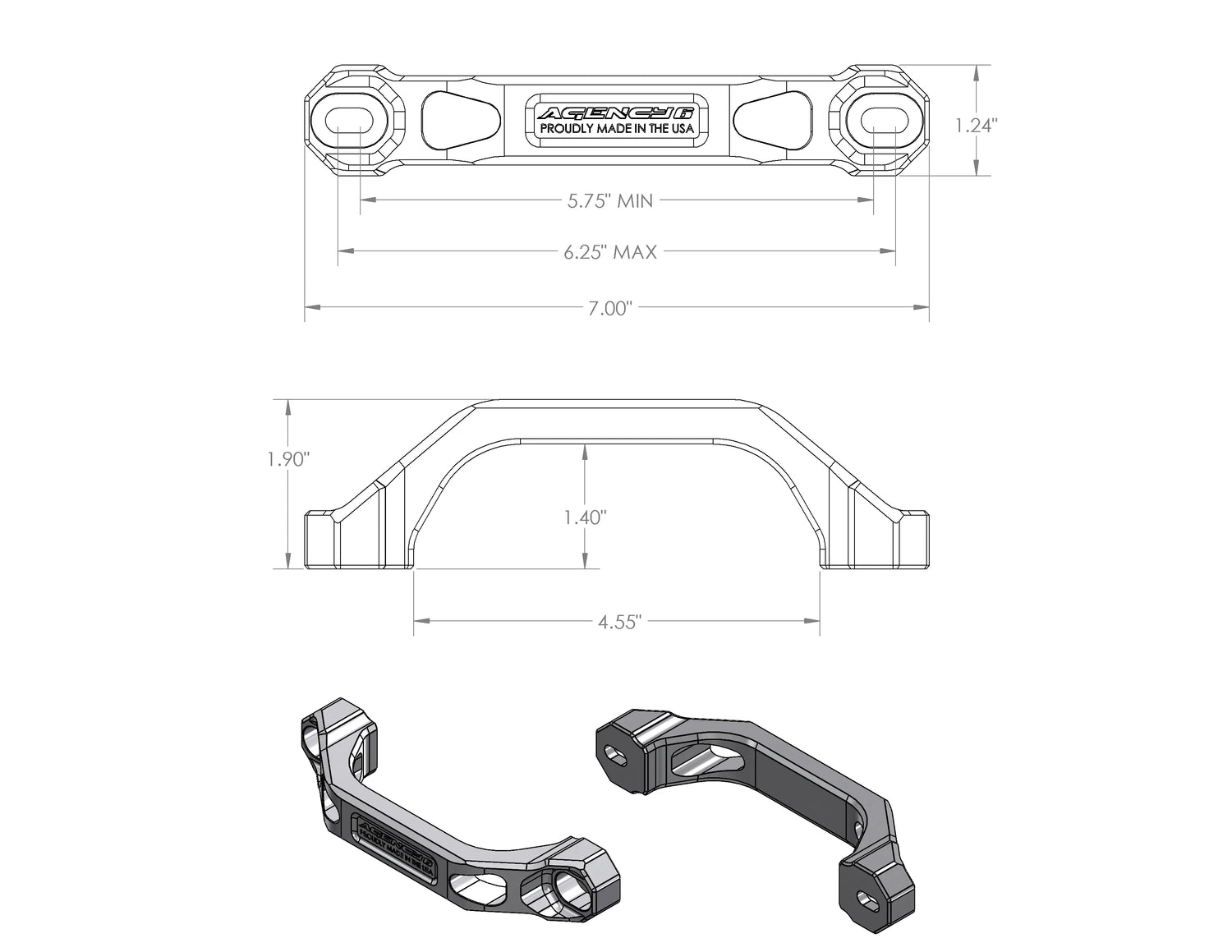 Agency 6 Billet Grab Handles 6