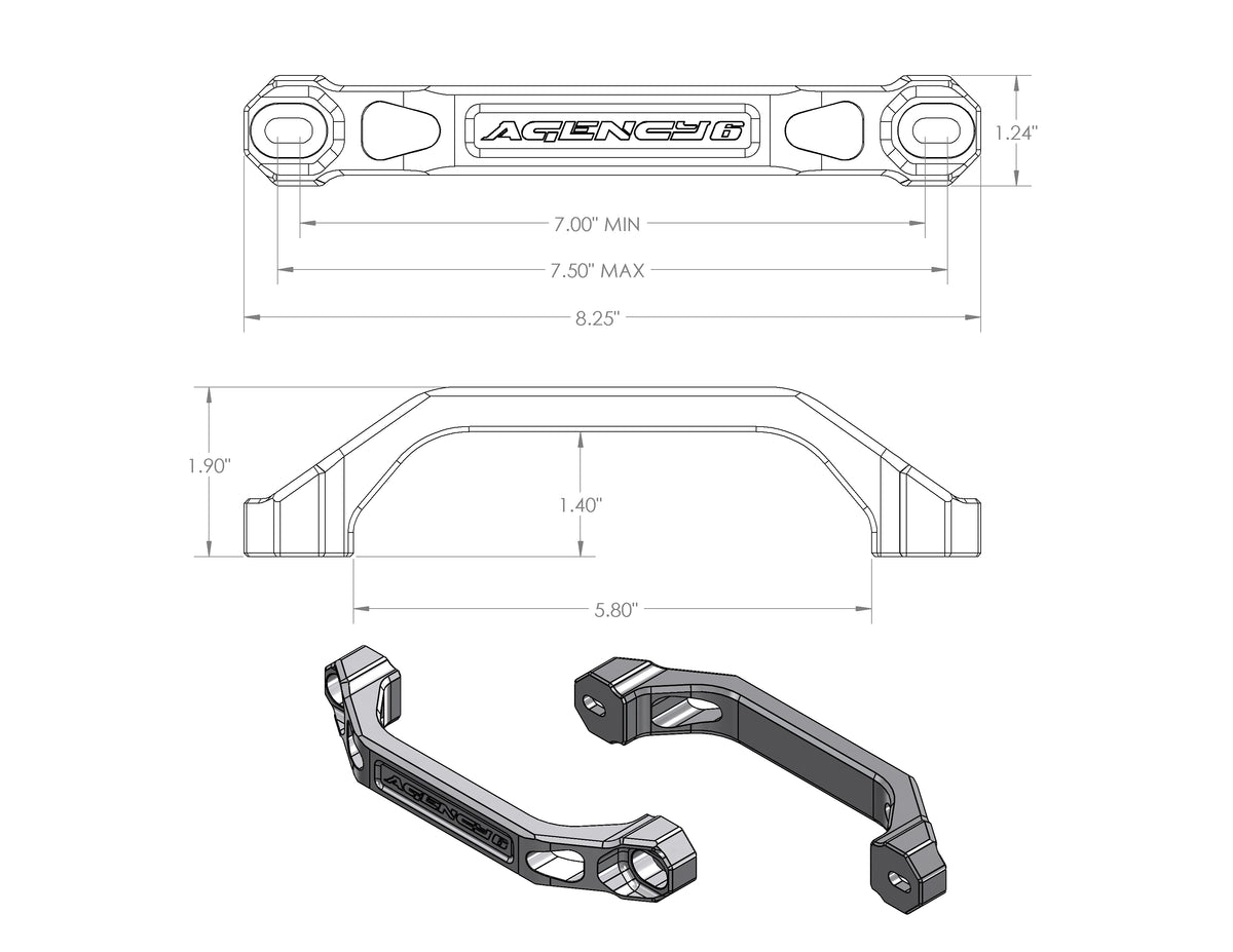 GARAGE SALE - Billet Grab Handles - Pair (Bronze)