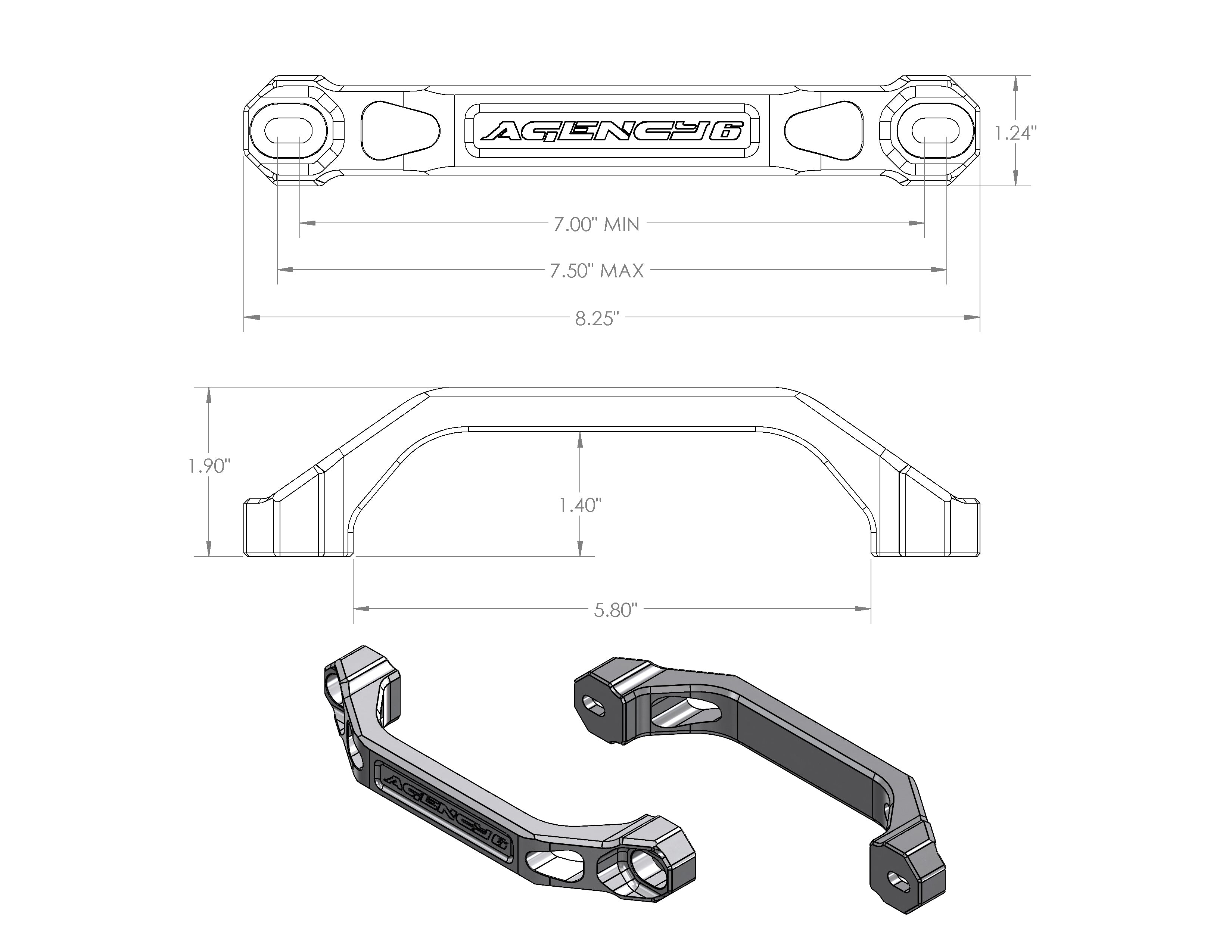 Billet Aluminum Grab Handles for Roof Racks & Overland Builds
