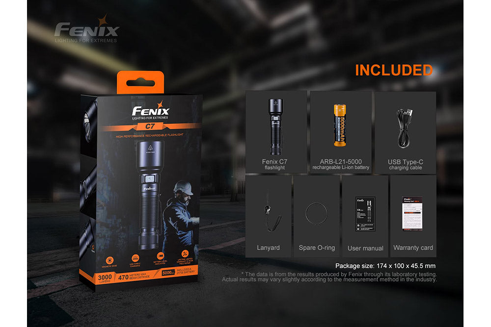 Fenix C7 Rechargeable Flashlight | Agency 6