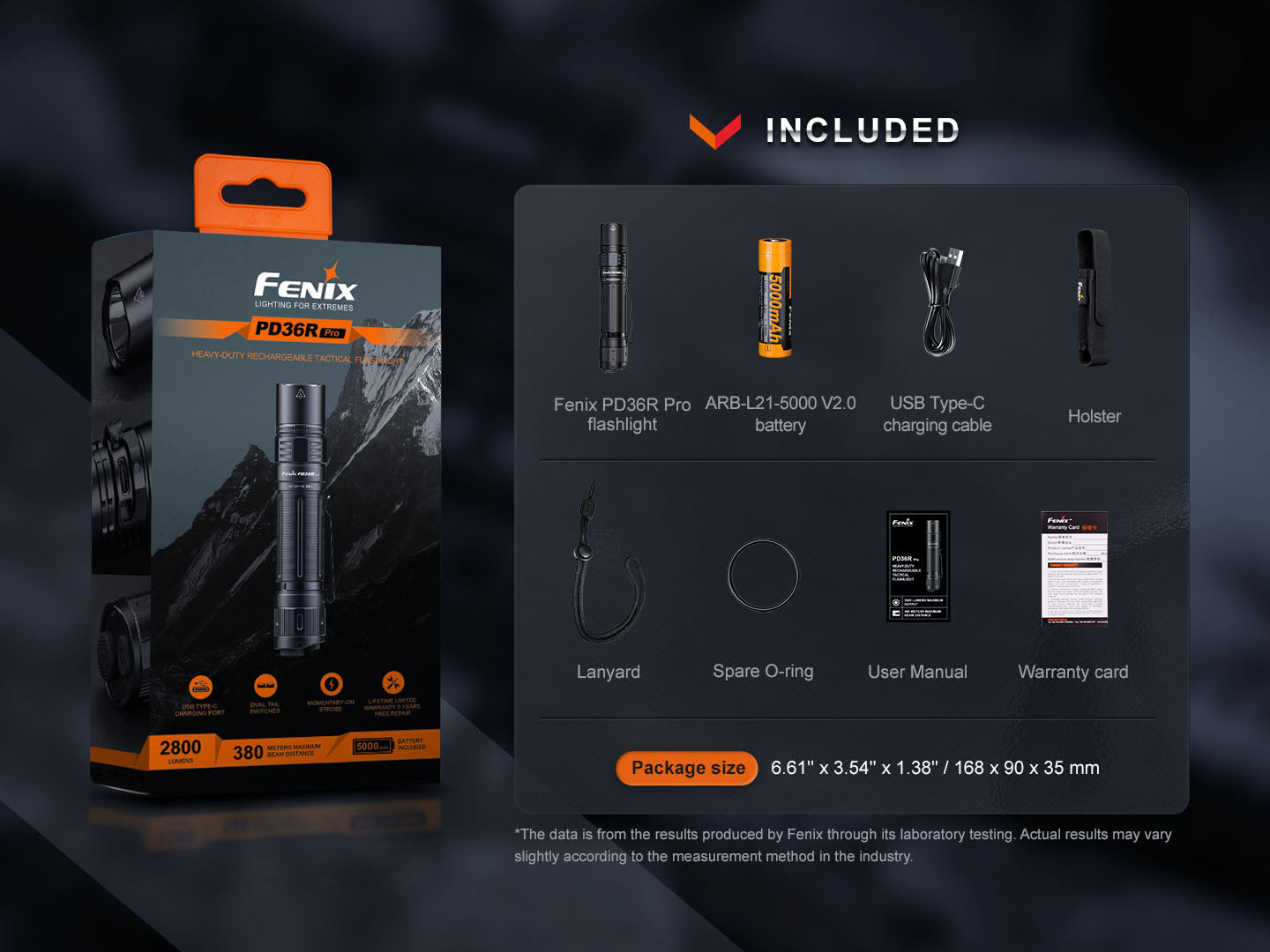 Fenix PD36R Bright Flashlight - Agency 6