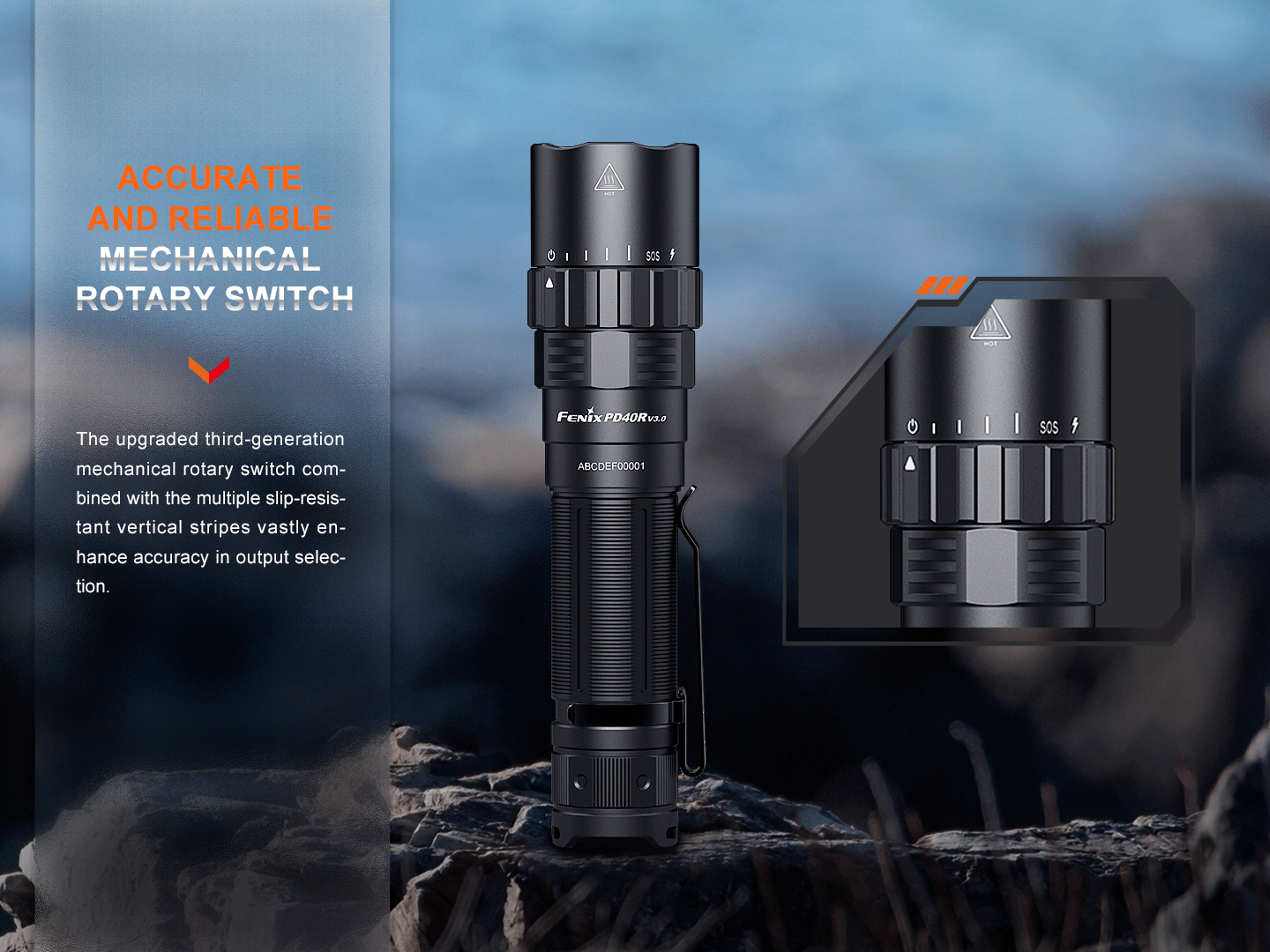 Fenix PD40R Rechargeable Flashlight | Agency 6