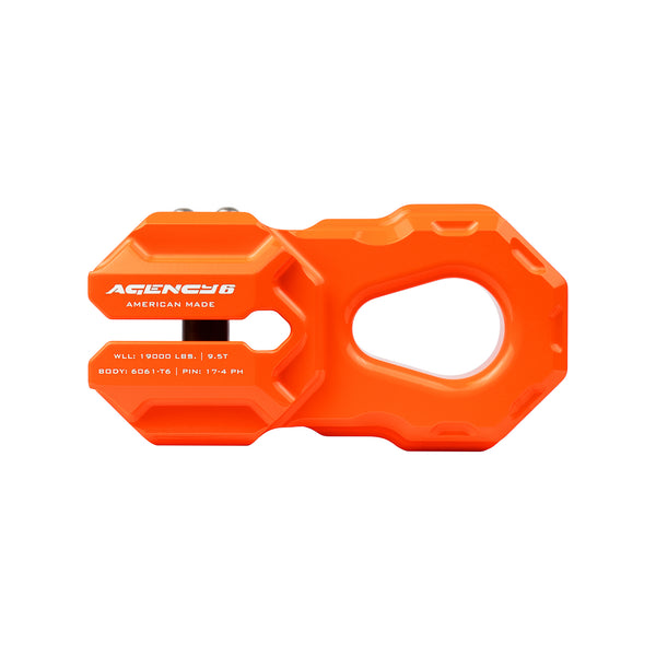 Durable Orange Winch Shackle | Agency 6 - Agency6.com