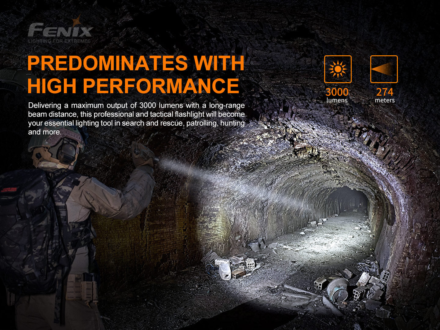 Fenix PD36 TAC - Tactical Flashlight | Agency 6