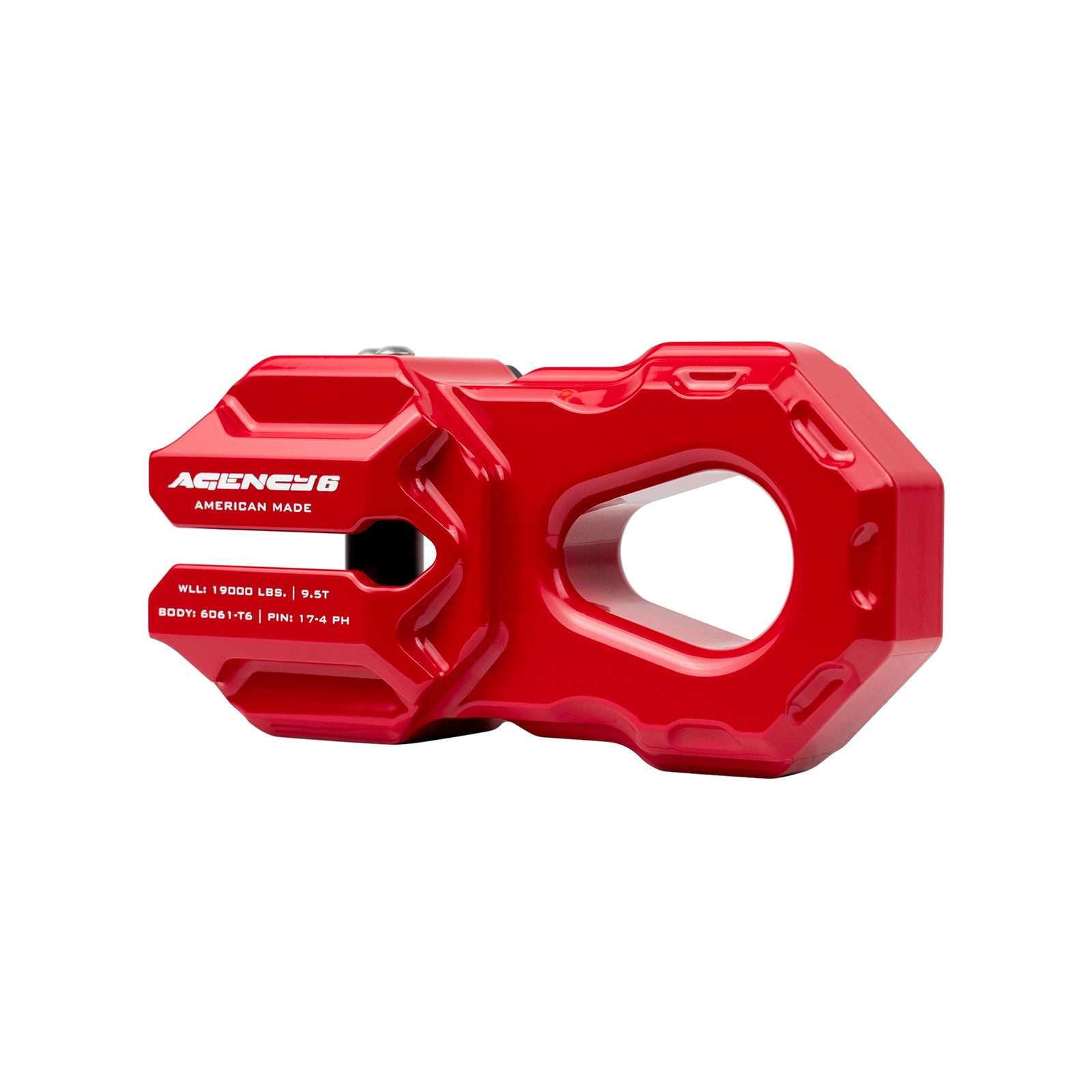 GARAGE SALE - Billet Winch Shackle - Red