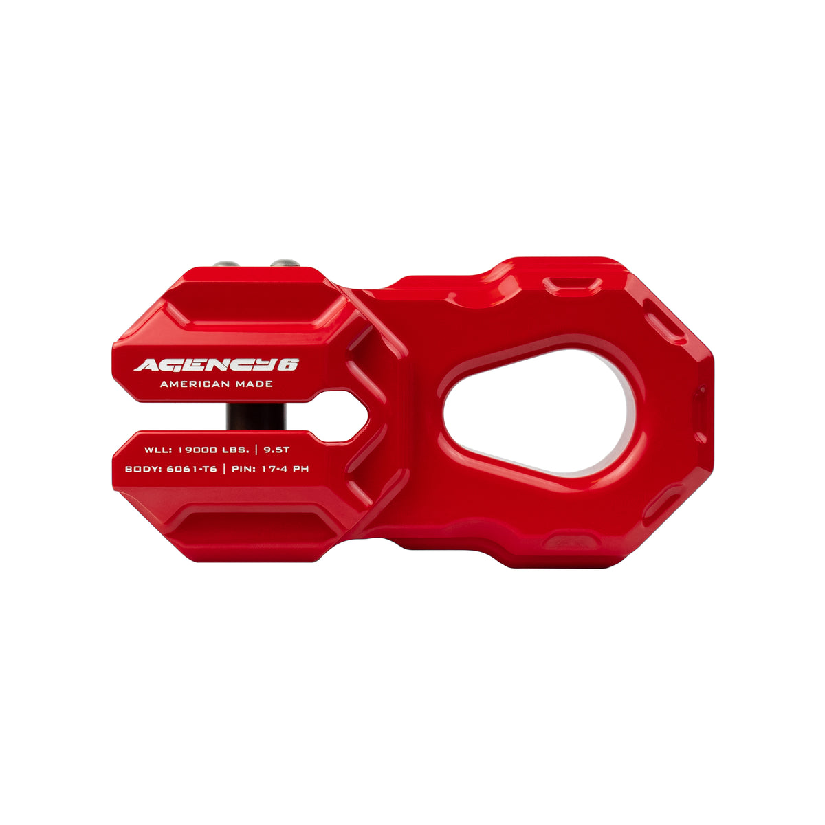 GARAGE SALE - Billet Winch Shackle - Red