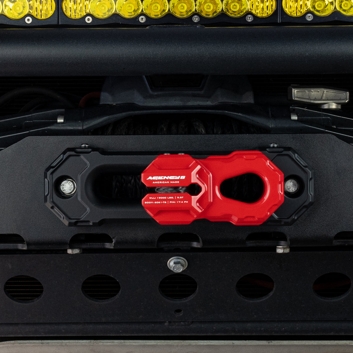 GARAGE SALE - Billet Winch Shackle - Red