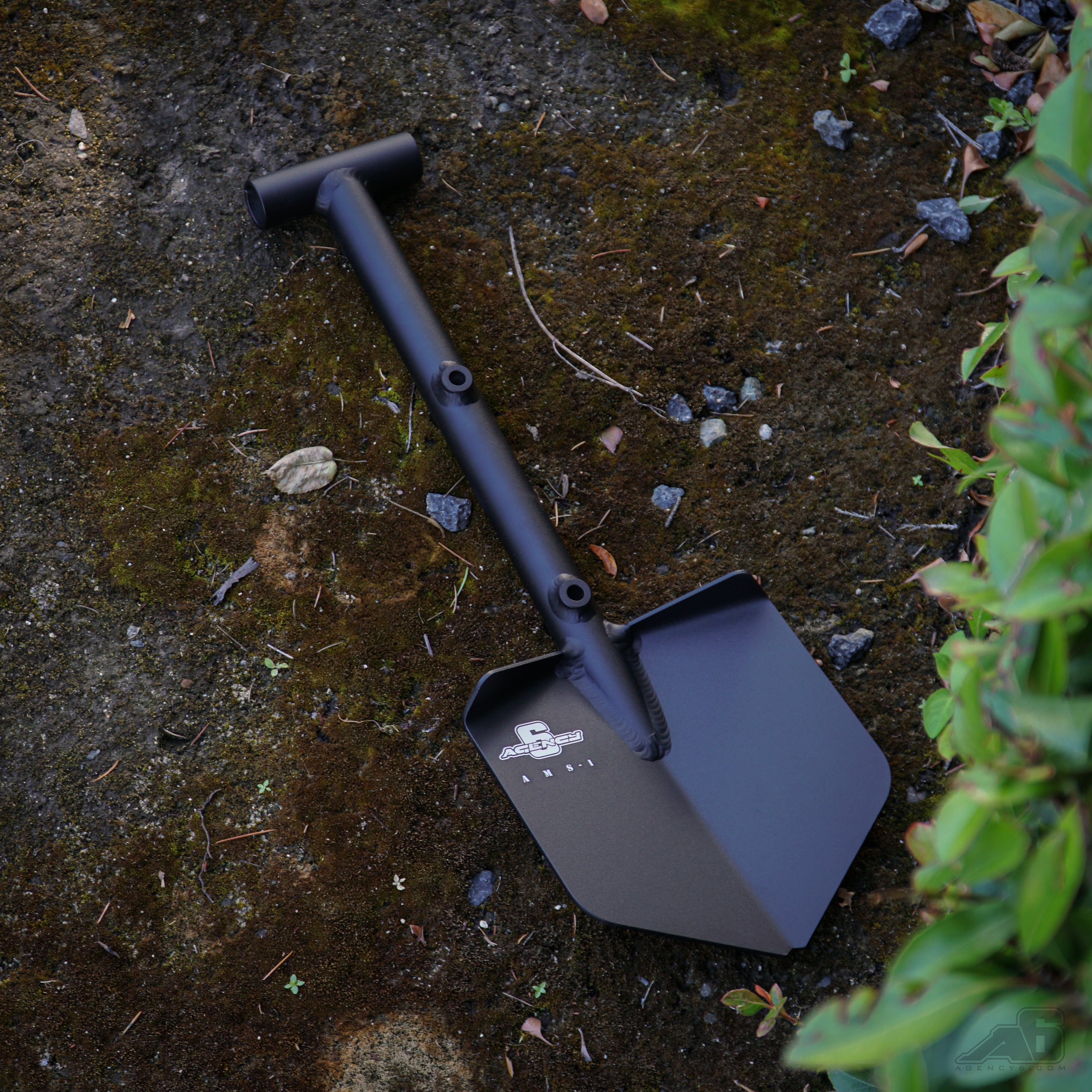 Compact Adventure Shovel – A6™ Black | Agency 6 – Agency6.com