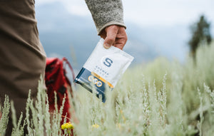 Adventure Sampler Kit: 4 Shower Pouches, 1 Hand Sanitizer (80%), and 1 Deodorant