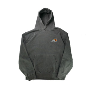 Hooded Sweatshirt - A6 Topographic Logo - Pigment Black