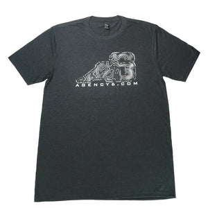 T-Shirt - A6 Topographic Logo - Dark Grey