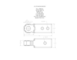 GARAGE SALE - Shackle Block 2.5" - Black