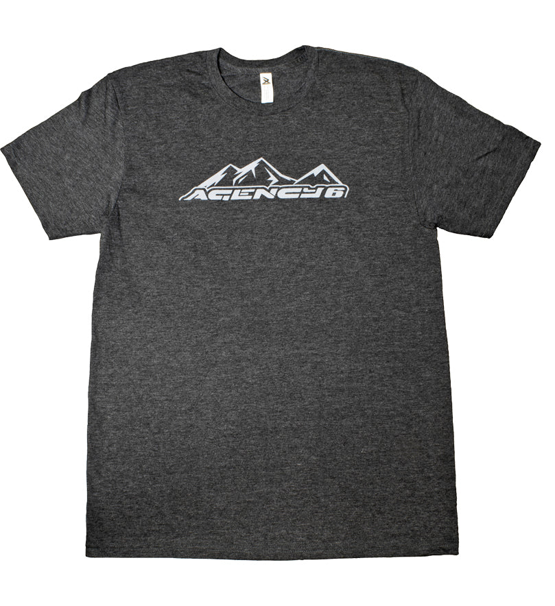 T-Shirt - Agency 6 Mountain Logo - Charcoal Heather