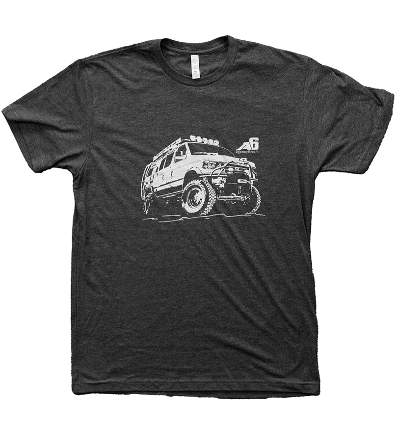 Charcoal Heather T-Shirt | Agency 6 Adventure Van