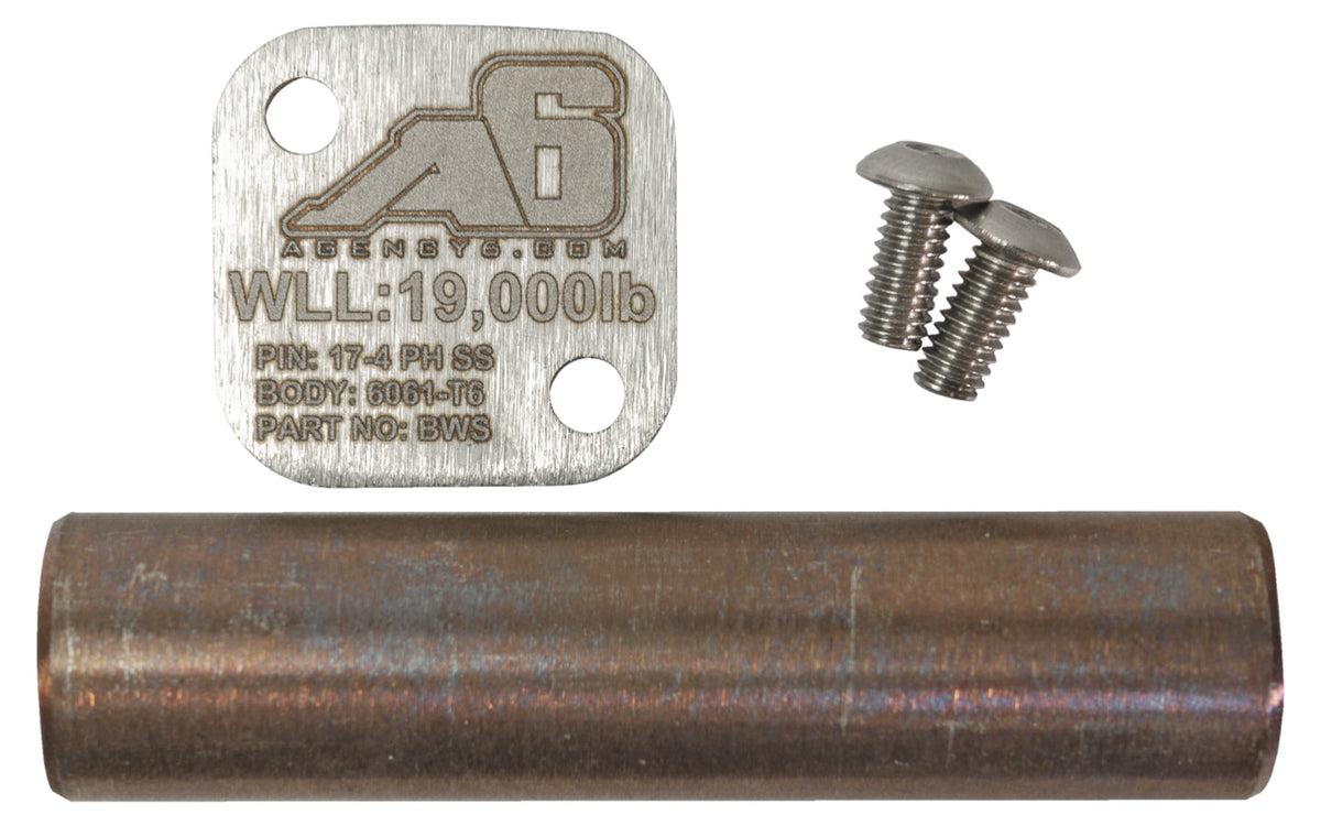 GARAGE SALE - Billet Winch Shackle - Red
