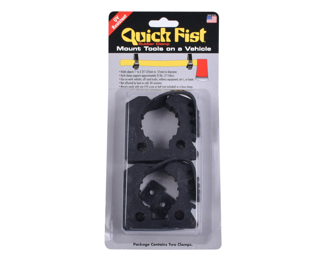 Value Brand Matte Black Rubber Clamp, Pack of 2