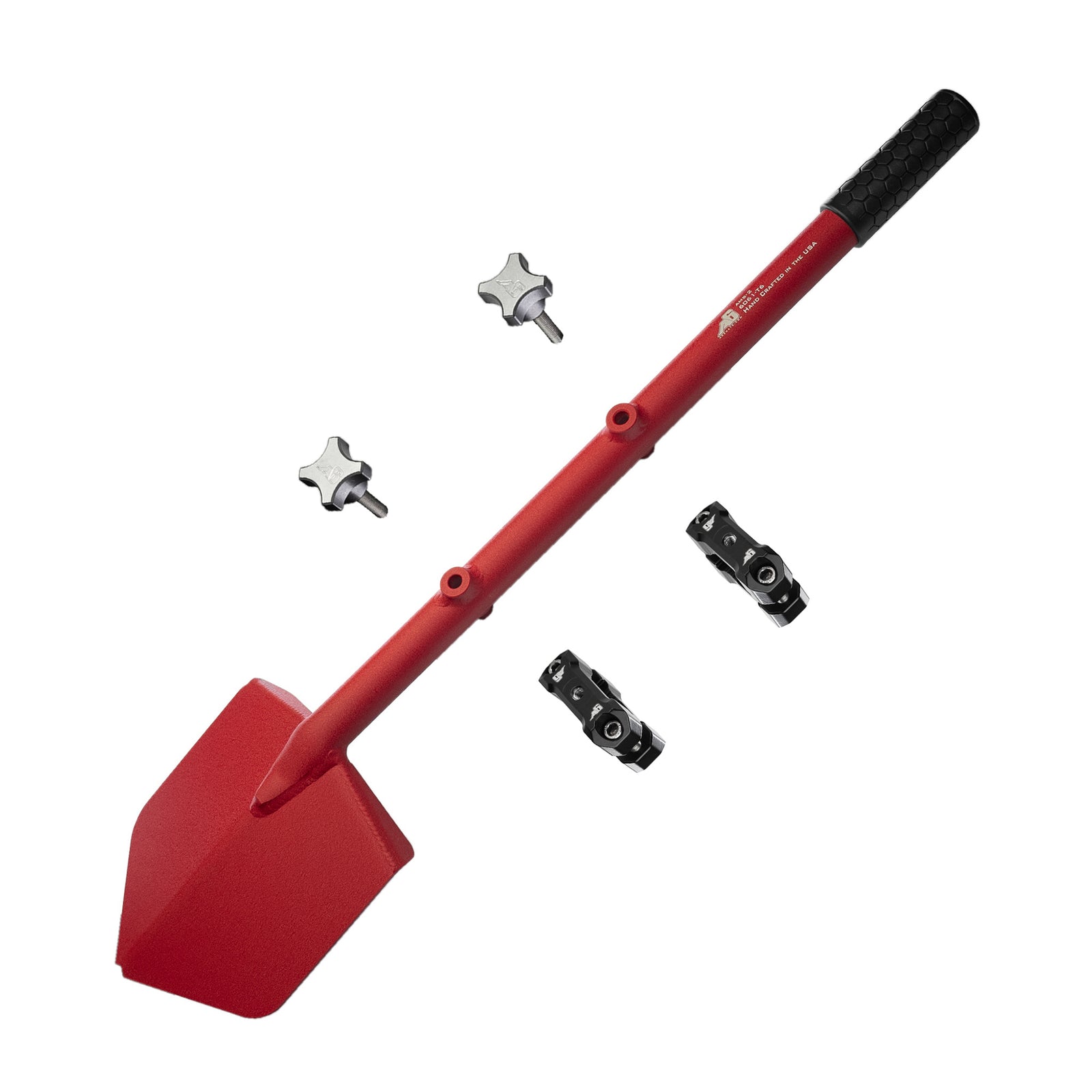 Agency 6 Aluminum Shovel - Durable Red & Black Combo